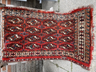 19 th century Turkmen Tekke Cuval...Beautiful madder red..Need wash.. SIZE 55cm x 110cm                    