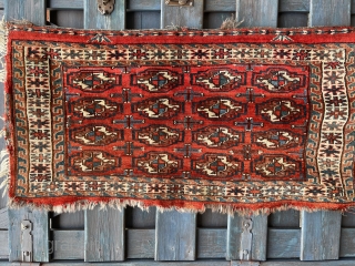 19 th century Turkmen Tekke Cuval...Beautiful madder red..Need wash.. SIZE 55cm x 110cm                    