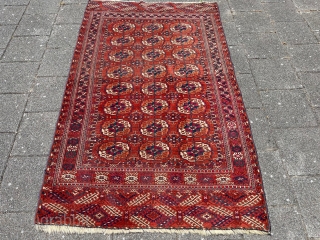 Last quarter of 19 th century Tekke rug...190x110 cm..Needs wash..                       