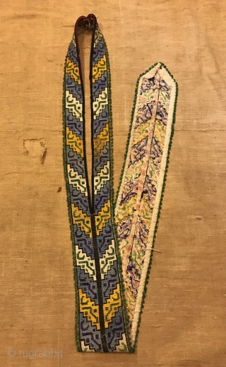 Uzbek vintage embroidered tie accessories 
Ethnic tribal textiles 

Size : 112 cm x 8 cm

Fast shipping worldwide 

Thank you visiting for my shop :)         