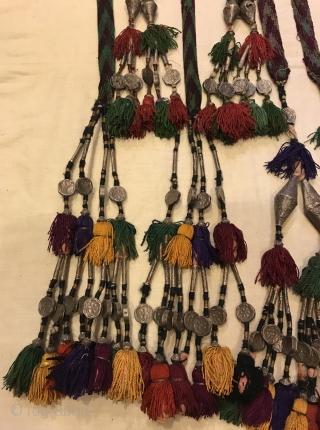 Kuchi afghan silver tassel olam tassel decorative unique tassel ethnic and tribal tassel

Vintage Kuchi afghan tribal silver tassel

Size :almost more or less
Height : 75 cm 


VINTAGE UZBEK TASSELS :
”Segusha”( Triangle) is a  ...