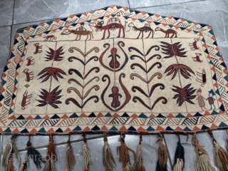 Turkmen Asian vintage ethnic tribal unique handmade felt cover

Size: 95 cm X 65 cm

FAST WORLDWIDE SHIPPING almost within 3 to 5 working days ...

Contact: semerkand_suzani@hotmail.com
watsapp: 00905343361257       