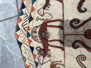 Turkmen Asian vintage ethnic tribal unique handmade felt cover

Size: 95 cm X 65 cm

FAST WORLDWIDE SHIPPING almost within 3 to 5 working days ...

Contact: semerkand_suzani@hotmail.com
watsapp: 00905343361257       