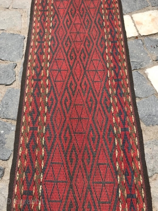 Turkmen vintage home decor band wool
Ethnic tribal black house decoration 
Wall hanging big tent 

Size : 16 meters x 27 cm

Fast free shipping worldwide 

Thank you visiting for my shop :)  