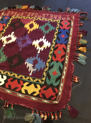 Uzbek nomads lakai embroidered textiles, antique ornaments accessories, silk embroidered hanging wall textiles

Size: 65 cm x 60 cm

Thank you visiting for my shop :)         