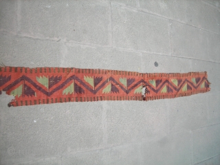 Central  Anatollian  kilim border fragment 185x20
  ca 1700                      