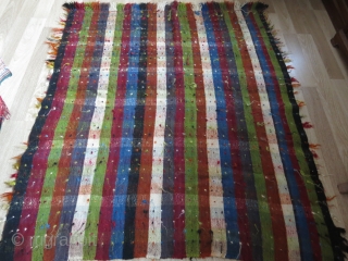 Double face Kurdish tulu - filikli rug with angora wool. Length: 165 cm x width: 132 cm (65" x 52").             