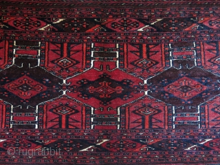 Turkmen Saryk torbah. Circa 1900. Size: 144 x 43 cm (56.6" x 17").                    