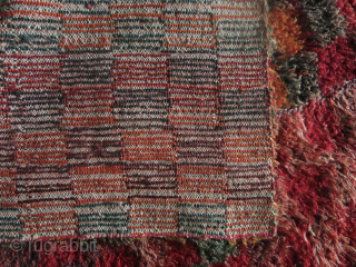 Antique Konya tulu rug. Size: 120 cm x 165 cm (47" x 65").                    