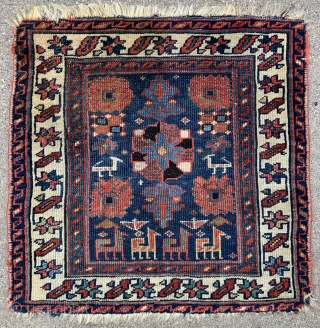 Northwest Persian Kurdish or Shahsavan? Bagface  - 23″ x 22″ – 58 x 56 cm                 