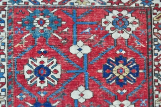 Fine Caucasian Kuba rug - 3’7 x 4’11  109 x 149 cm. Showing some wear as seen in the detail pictures, no repairs, reasonably priced.       