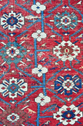 Fine Caucasian Kuba rug - 3’7 x 4’11  109 x 149 cm. Showing some wear as seen in the detail pictures, no repairs, reasonably priced.       