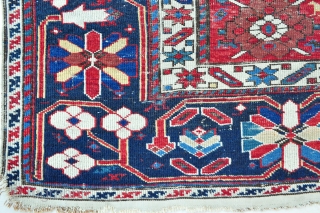 Fine Caucasian Kuba rug - 3’7 x 4’11  109 x 149 cm. Showing some wear as seen in the detail pictures, no repairs, reasonably priced.       