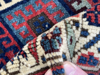 Beautiful Kurdish Jaff bagface with glossy wool and juicy colors - can email high resolution images on request  - email mete@yorukruggallery.com - see my other listings      