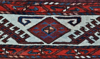 Yomud Turkmen Main Carpet with Dyrnak Guls design, great well drawn specious main border and very interesting rare minor borders with crested bird heads - circa 1850 - 6'2 x 9'7 ft.  ...