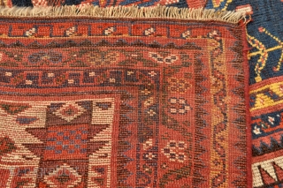 Antique Luri Tribal Persian rug – 4’10 x 8’0 – 147 x 243 cm. Late 19th century. Beautiful colors including a nice purple, yellow and green. Some old faded repairs mostly in  ...