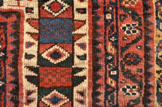 Antique Luri Tribal Persian rug – 4’10 x 8’0 – 147 x 243 cm. Late 19th century. Beautiful colors including a nice purple, yellow and green. Some old faded repairs mostly in  ...