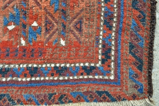 Baluch Rug - Great colors and floppy soft handle, feels rather old. - 2'4 x 3'11 / 71 x 119 cm            