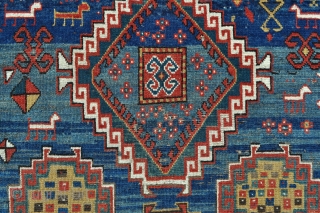 Big Antique Caucasian Kazak rug - 5'6 x 8'6 - 168 x 260 cm.                   
