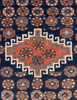 Afshar Bagface with powerful drawing and beautiful colors. Late 19th century. 29” x 26” - 74 x 66 cm              