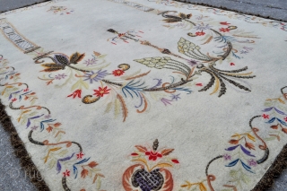 Ottoman Embroidery Prayer rug - silk and metal thread on felt - usually attributed to Bursa - 3'3 x 5'1 - 99 x 155 cm.
        