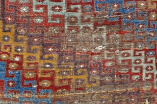 Central Anatolian Konya-Basarakavak Rug - circa 1800 - 4'1 x 7'10 - 125 x 240 cm. mounted on canvas.  The last image is of a rug on display in the Konya  ...