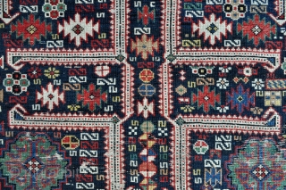 Caucasian Kuba with Afshan design - offered as found - 3'10 x 5'3 - 117 x 160 cm. - reasonably priced.            