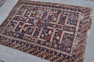 Caucasian Kuba with Afshan design - offered as found - 3'10 x 5'3 - 117 x 160 cm. - reasonably priced.            