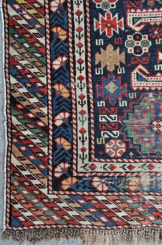 Caucasian Kuba with Afshan design - offered as found - 3'10 x 5'3 - 117 x 160 cm. - reasonably priced.            
