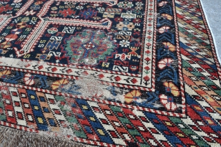 Caucasian Kuba with Afshan design - offered as found - 3'10 x 5'3 - 117 x 160 cm. - reasonably priced.            
