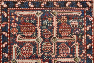 Funky Antique Afshan Kuba rug - 3'6 x 5'1 - 106 x 155 cm. Has old repairs, offered as found.             