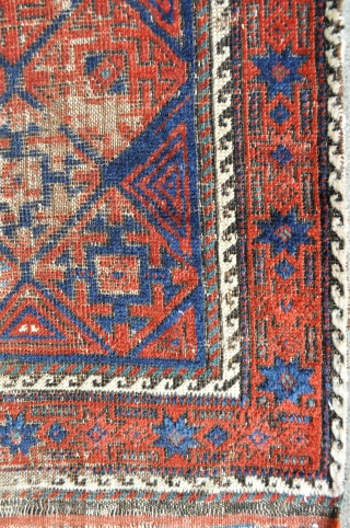 Early Baluch rug - 2'7 x 4'6 ft - 79 x 137 cm.                    