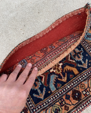 Beautiful little Afshar Chanteh/ Bag complete with kilim back - all original, Washed and clean alas old glue residue on the back of the kilim that should come out with proper cleaning!  ...