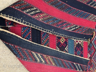 Antique Southeast Anatolian Kilim, Well preserved! Top quality silky smooth wool and well saturated natural colors - 5'1 x 10'5 - 155 x 318 cm.        