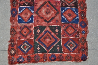 East Anatolian Rug with some cotton pile and great colors - 4'0 x 10'5 ft. - 122 x 318 cm.             