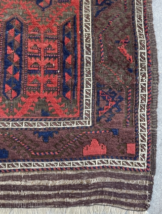 Beautiful Baluch Rug with great colors, 3D like field drawing, glowing wool and in good condition! Contact for details              