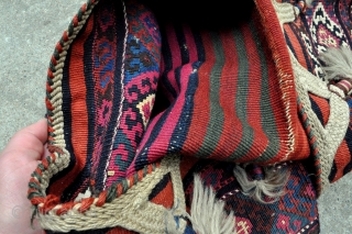 Southeast Anatolian Malatya Heybe/Saddle Bag - Cotton, Silk and Finest Wool. All colors appear to be from Natural source. Very fine weave. - one of the nicest ones I have seen, complete  ...