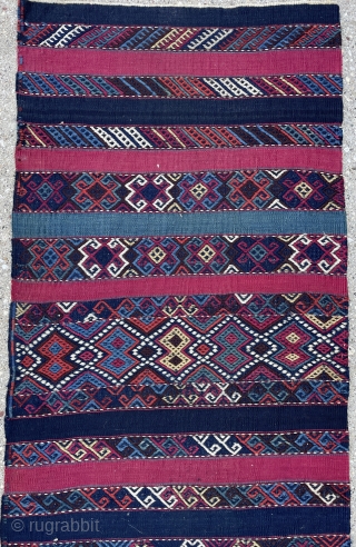 Southeast Anatolian Kilim Panel - all original - remarkable condition -  about 2'5 x 10'3 - 78 x 315 cm            