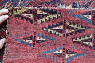 Yomud Turkmen Chuval, early 3rd quarter 19th c. - 48" x 32" - 122 x 81 cm.                