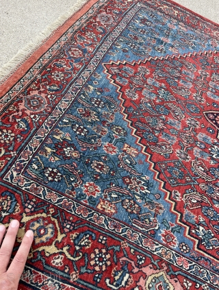 Fine Bidjar Rug with great colors on wool foundation and good condition - no repairs - 4'4 x 7'4              