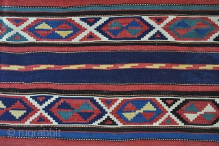 Fine Caucasian Shirvan kilim in very good condition with Great colors, 5'7 x 8'4 ft. - 169 x 253 cm.             