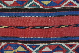 Fine Caucasian Shirvan kilim in very good condition with Great colors, 5'7 x 8'4 ft. - 169 x 253 cm.             