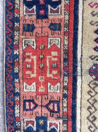 Funky Antique Southeast Anatolian Prayer rug, circa 1875 - 3’4 x 4’11 -102 x 150 cm.                 