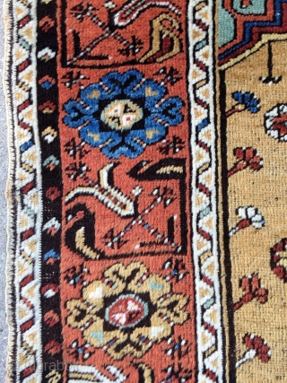 Antique Ladik Prayer rug - circa 1875 - 3'6 x 6'5 - 137 x 196 cm. No repairs!               