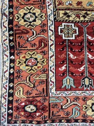 Antique Ladik Prayer rug - circa 1875 - 3'6 x 6'5 - 137 x 196 cm. No repairs!               