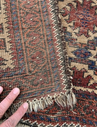 Old Small Baluch Rug with camel field - 27" x 44" / 68 x 112 cm                 