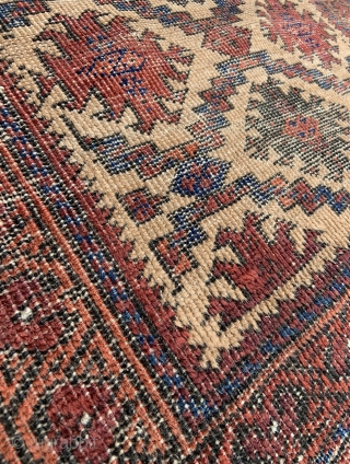Old Small Baluch Rug with camel field - 27" x 44" / 68 x 112 cm                 