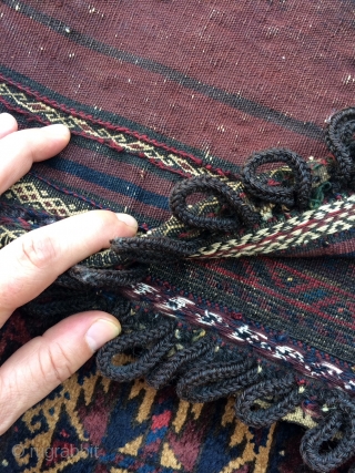 Super Fine Baluch Balisht with Silky smooth pile complete with kilim back and in Great condition! 22" x 42" - 56 x 106 cm.         