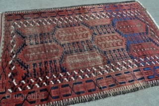 Antique Timuri Baluch rug - late 19th century - 2'11 x 4'5 - 89 x 135 cm.                