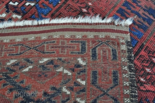 Antique Timuri Baluch rug - late 19th century - 2'11 x 4'5 - 89 x 135 cm.                